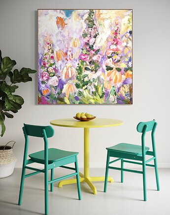 Obraz abstrakcyjny 80x80 cm, Dorota Ferens