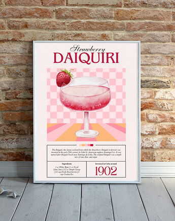 PLAKAT koktajl drink grafika ilustracja do kuchni, black dot studio