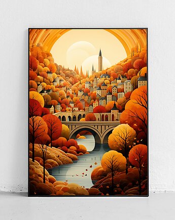 Plakat Złota dolina mostów, Harvest Maison
