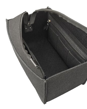 Czarny Organizer do torebki typu shopperka - na zamek, Beltrani