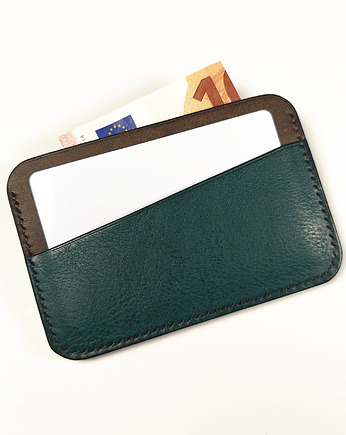 Etui na karty ręcznie robione ze skóry naturalnej, Lucia Leathercraft