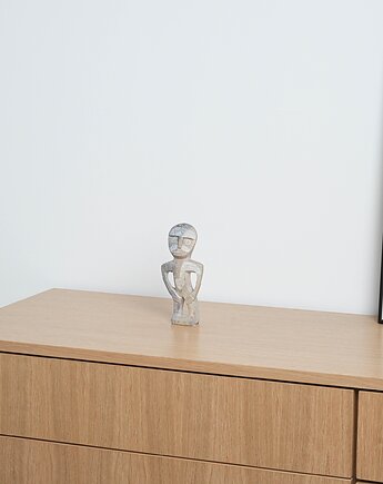 Kamienna figurka totemiczna, duński design, lata 70, produkcja: Dania, Przetwory design