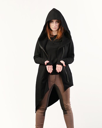 Bluza damska,płaszcz damski asymetryczny z kapturem, NavahoClothing