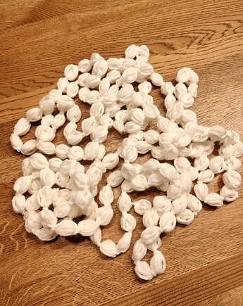 Szydełkowy łańcuch choinkowy - ozdoba świąteczna - dekoracja choinkowa, wernika