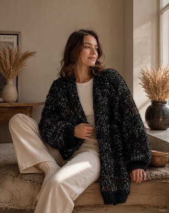 Kardigan wielokolorowy, OKSI_KNIT