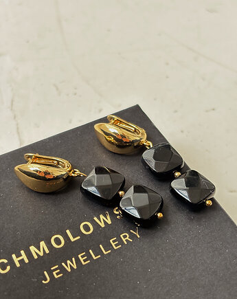 Kolczyki  Agat Czarny, Chmolowska Jewellery