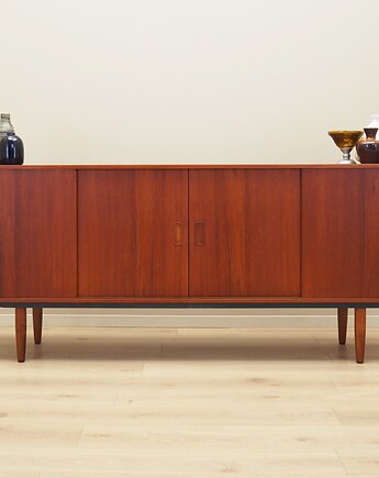 Sideboard tekowy, duński design, lata 70, produkcja: Dania, Przetwory design