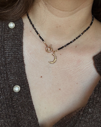Naszyjnik Agat Czarny Księżyc, Chmolowska Jewellery