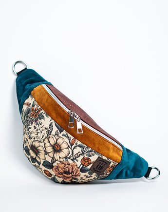 Brązowa nerka damska w kwiaty vintage BOTANICZNA POETYKA, Co Tu Się Kroi