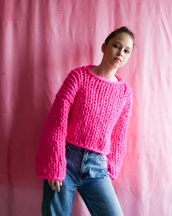 100% Merino sweter na drutach, PANAPUFA