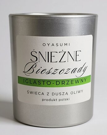 Świeca zapachowa z wosku oliwnego Śnieżne Bieszczady, Oyasumi