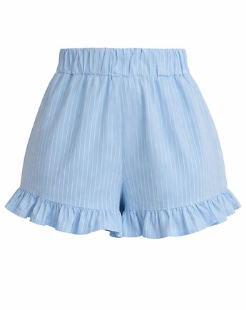 Szorty bawełniane z falbanką "Candy w kolorze niebieskim, Elizka Store