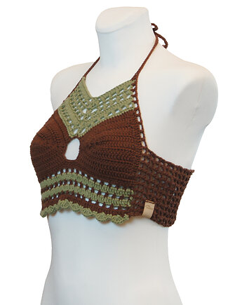 Top / bralet na szydełku na lato ze 100 procent bawelny rozmiar M, cosy creation