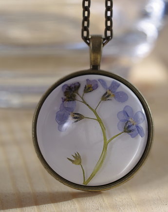 Okrągły naszyjnik z niezapominajkami, So Jewelry