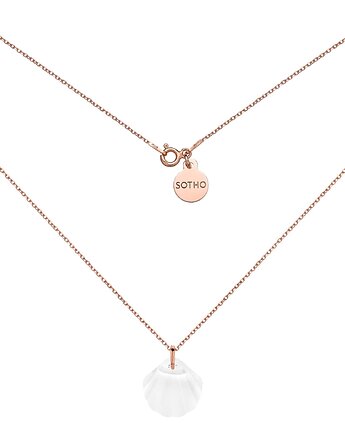 Naszyjnik z różowego złota z muszelką SWAROVSKI CRYSTAL, SOTHO