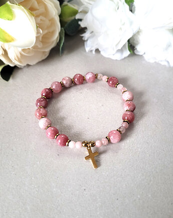 RÓŻANIEC na rękę z kamieni naturalnych, Seylla pracownia