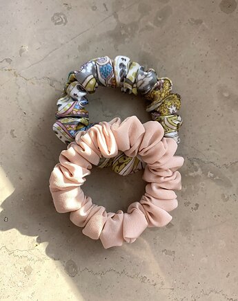 Zestaw 2 jedwabnych scrunchies Irene & Elza, Volie Line