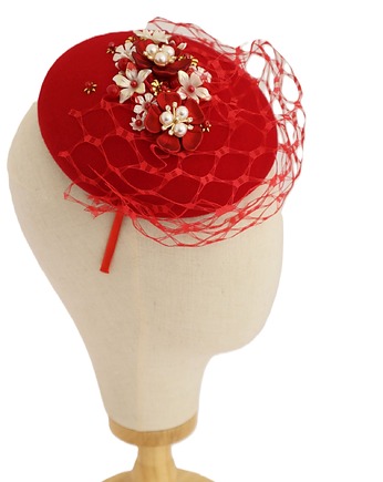 GELA toczek z filcu i woalki, Expose Akcesoria