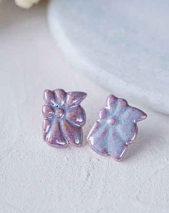 Kolczyki porcelanowe FLOWER POWER, rękoczyny