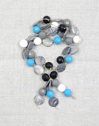 6447 Naszyjnik Maxi z Chwostem z Koralików - Boho Chic, kama4you