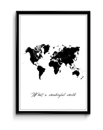 Plakat - Mapa Świata, OSOBY - Prezent dla chłopaka na urodziny