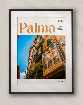 Minimalistyczny plakat Palma Hiszpania, DAPIDOKA