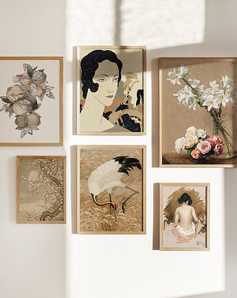Zestaw Plakatów Vintage Beige II A4 A3, Storelia