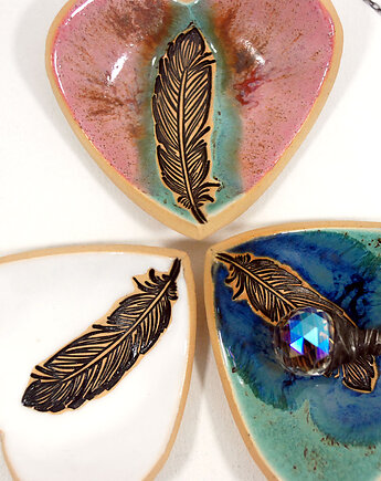 Ceramiczna miseczka na biżuterię, obrączki, 10FingersArt