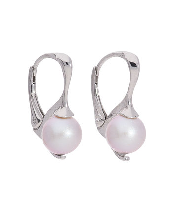 Kolczyki z szarą perłą Swarovski, KOM Biżuteria