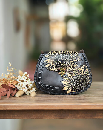 Torebka skórzana ręcznie robiona Girasol, SempreArte