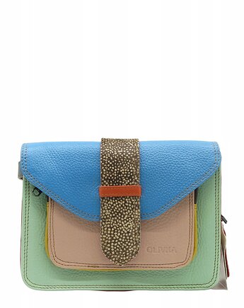 Torebka skórzana dwustronny odwracalny pasek damska listonoszka eko OLIVKA, Olivka Warsaw