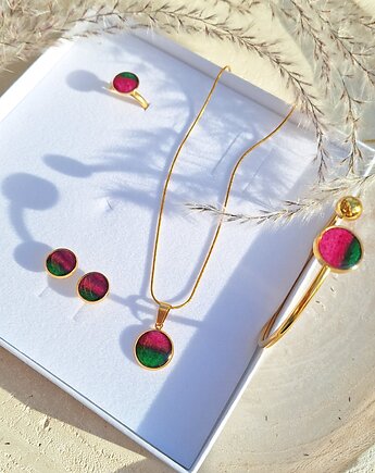Komplet biżuterii z kolekcji Arbuz, Slow Jewelry
