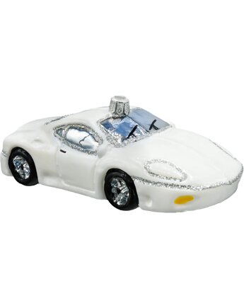 Bombka choinkowa: Samochód sportowy: biały, Syn Bombkarza