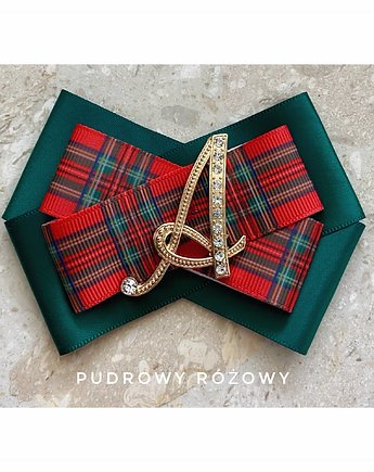 Brosza Personalizowana ze złotą Literką A, Pudrowy Różowy