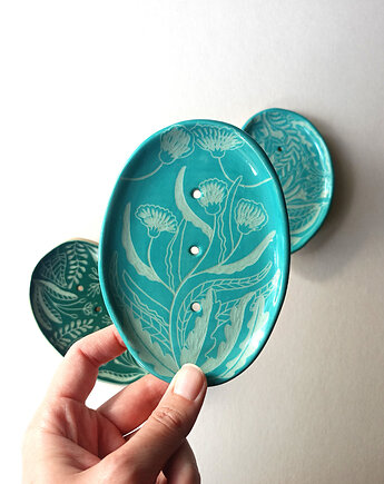 Mydelniczka ceramiczna turkusowa (na zamówienie), Ryte Gary