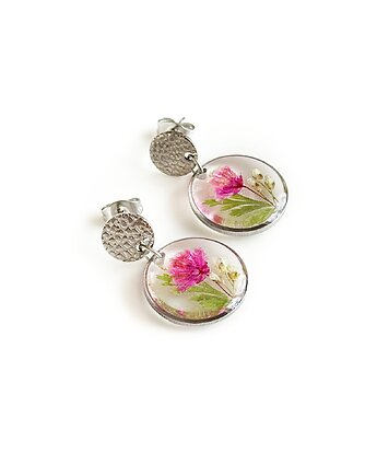 Kolczyki z gipsówką, prezent dla kobiety