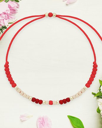 Bransoletka Minimal - Autumn Red, Ilovehandmade