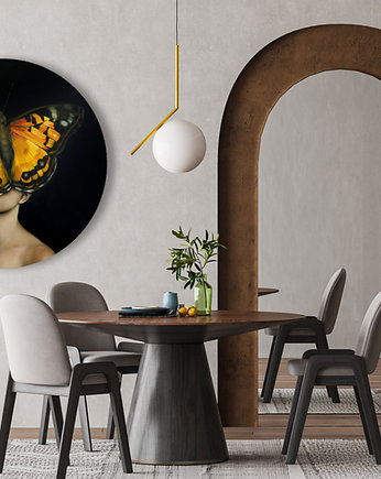 Kobieta Motyl - okrągły obraz, Dekoracje PATKA Patrycja Kita
