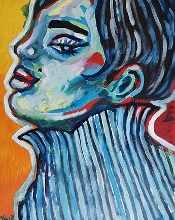 Obraz olejny do salonu cabaret Liza Minnelli, alice oil on canvas