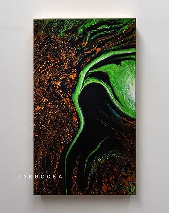 ZAKROCKA  UNIKAT - obraz nie powielany 1 sztuka  nietypowy  metaliczny, art and texture