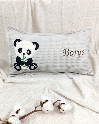 Personalizowany prezent dla dziecka - imienna poduszka z misiem panda, Enitka Sweet Baby Room