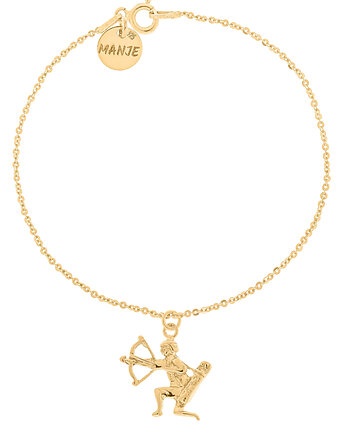 Pozłacana bransoletka ze znakiem zodiaku Strzelec, MANJE