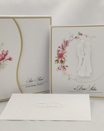 Kartka ślubna z pudełkiem i kopertą, W39A, Anna Art and Crafts