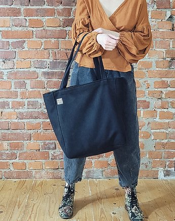 Lazy bag Bukka czarna nubuk wodoodporna, hairoo