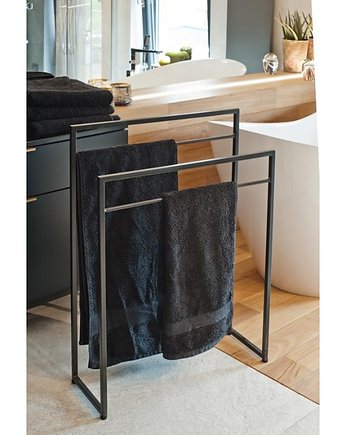 DOROTHY - czarny wieszak na ręczniki, wieszak na ubrania, wieszak łazienkowy, Papierowka Simple form of furniture