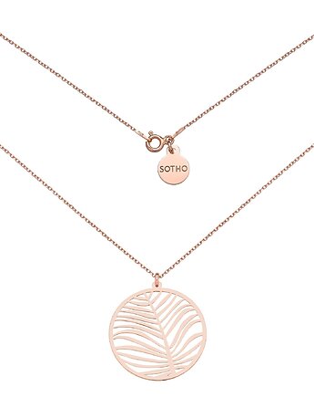 Naszyjnik z różowego złota z dużą rozetą, SOTHO