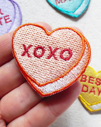 Naszywka haftowana XOXO Candy Heart, OSOBY - Prezent dla 10 latki