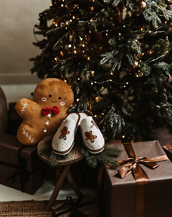 Świąteczne kapcie damskie "Pierniczkowa Słodycz", Apollie&co