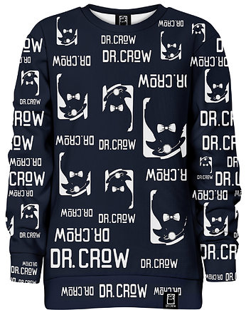 Bluza bez kaptura Chłopiec DR.CROW Logo Czarna, DrCrow