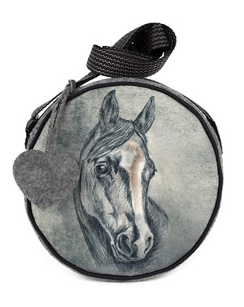 Torebka damska koń szara na ramię torba, AKADEMIA STYLU